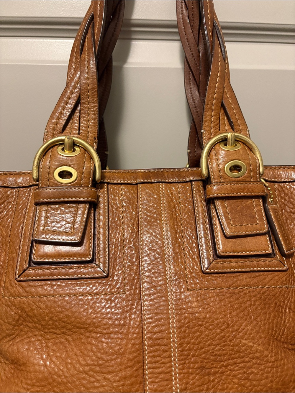 Coach Vintage 2006 Soho Mia Whiskey Pebbled Leather Tote #10049 - Picture 4 of 15